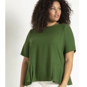 Eloquii Olive Green Tunic Top